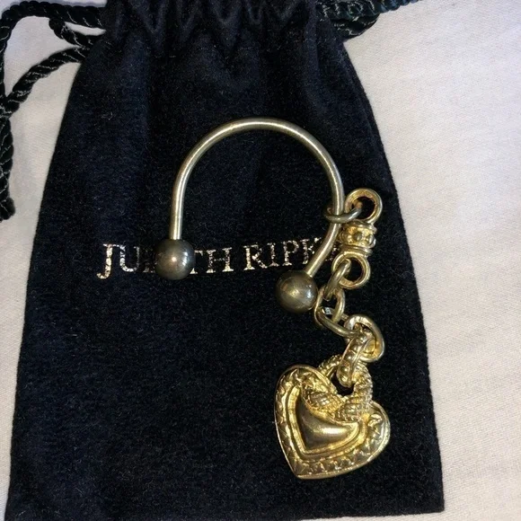 [Judith Ripka] Metal Heart Key Ring - Picture 2 of 2